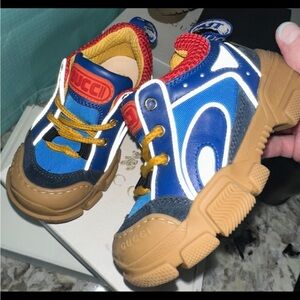Gucci Kids Sneakers in Blue and Tan